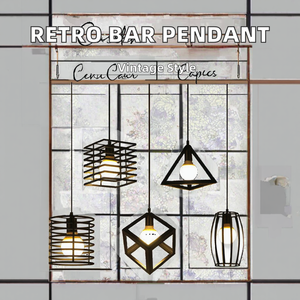 Lampadario a sospensione industriale vintage americano retrò in ferro battuto nero a 3 teste, dimmerabile, per caffetteria - Product Image 3
