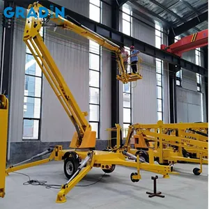 Xây dựng trang web kéo Trailer Crank Boom Lift xe tải