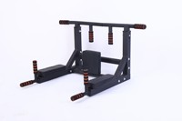 Barra de dominadas multifuncional para montar en la pared con agarres múltiples, estación de flexiones de alta resistencia para gimnasio en casa y entrenamiento en interiores