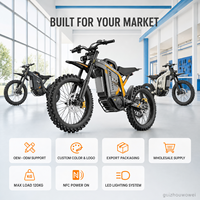Moto tout-terrain électrique 72V 40Ah 11KW avec batterie Samsung et freins à disque hydrauliques