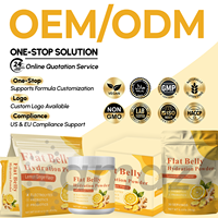 Bubuk Lemon Jahe Vegan Tanpa Gula Probiotik Prebiotik Superfood Hidrasi Perut Rata Label Pribadi OEM/ODM Amaz