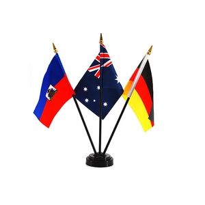 Wholesale 4''x6'' Cheap Mini <strong>Custom</strong> Printing All Countries National <strong>Table</strong> <strong>Flag</strong> with Pole and Base Stand - Product Image 3