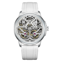 Montre mécanique personnalisée en gros, best-seller transfrontalier, avec boîtier en alliage et verre transparent, lumineuse et résistante à l'eau FW-6025