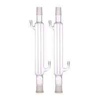 Condenseur en verre borosilicate pour laboratoire, condenseur en verre enroulé droit à bulbe