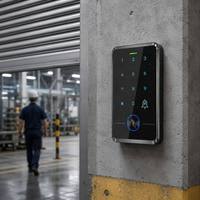 Control de Acceso con Teclado RFID IP65 Resistente al Agua, con Botón de Salida y Sensor de Entrada para Edificios de Departamentos