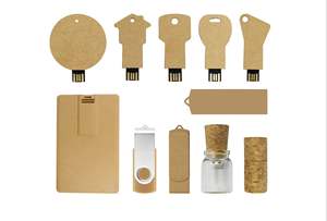 Clé USB 2.0 en bois personnalisée écologique, nouvelle clé USB de type carte de visite - Product Image 6