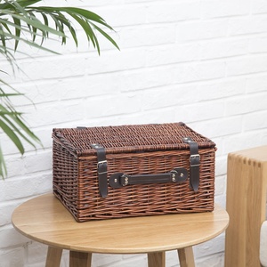 Giỏ Dã Ngoại Nhỏ Giỏ Dã Ngoại Đan Lát Rỗng Màu Nâu Lót - Product Image 6