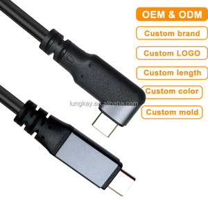 Câble USB C vers USB C à <span class=keywords><strong>angle</strong></span> droit LUNG KAY 10M avec répéteur, charge rapide 100W, transfert de données 4K60Hz pour ordinateur portable, téléphone, appareil photo - Product Image 3