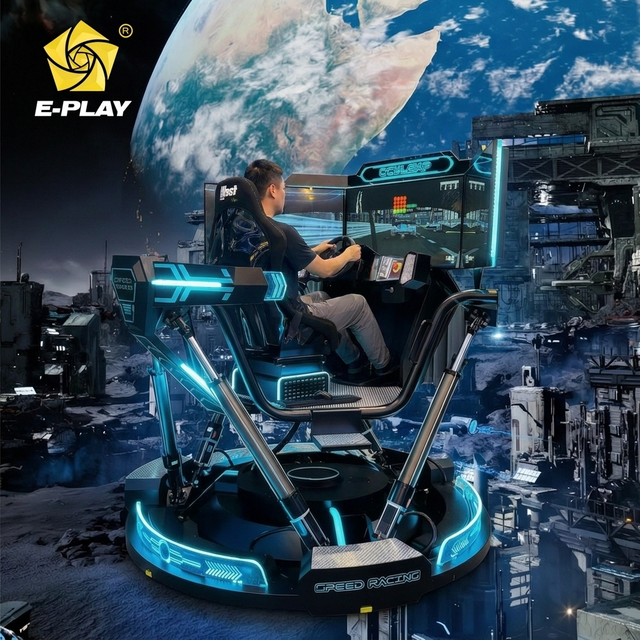 Eplay Commercial Indoor VR 3D Car Racing Simulator Cockpit 6 DOF Motion Platform Sim Racing Cockpit