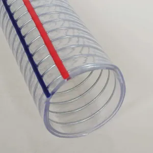 수질분진광 흡인을 위한 용수형 투명 PVC 나선 강화 호스관
