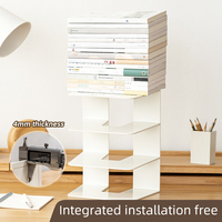 Organisateur de bureau multi-compartiments, porte-livres, support de rangement pour documents, pour le rangement à domicile, au bureau ou sur le bureau