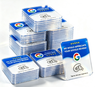 Support de table NFC en acrylique avec fonction Tap-to-Review |   Carte de commentaires Google en espagnol, puce NFC213 intégrée, en stock et prête à être expédiée