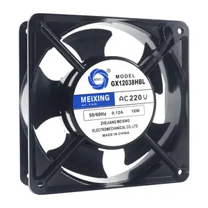 AC 110V 220V 380V 8025 9225 12025 12038 15050 17251 eksenel Fan saf bakır tel çift bilyalı rulman yüksek hızlı soğutma fanı