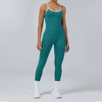 Pakaian Olahraga Wanita Grosir 2 Potong Cepat Kering Tanpa Jahitan Set Pakaian Gym untuk Wanita Set Yoga Fitness Ketat