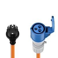 Adaptateur de prise industrielle Schuko en cuivre ZNPON 16A vers coupleur CEE IP44 250V 3 broches, câble en caoutchouc H07RN-F 1,5/2,5m TX02F-1