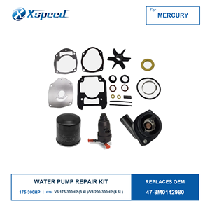Kit de réparation de pompe à eau <span class=keywords><strong>Mercury</strong></span> 175-300HP avec boîtier de pompe, remplace la pièce de moteur hors-bord 47-8M0142980 - Product Image 1