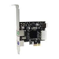 Kartu Ekspansi Adaptor PCIE 2-Port PS2 Bersertifikasi RoHS MEO Brand dengan Konektor Daya 4 Pin untuk Keyboard dan Mouse