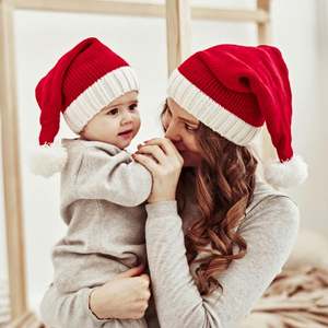 Mode Nieuwe Trend Winter Haarbal <span class=keywords><strong>Mama</strong></span> Gebreide Muts Voor Baby - Product Image 3