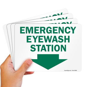 Etiquetas Adhesivas para Estaciones de Lavado de Ojos de Emergencia con Flecha Descendente, Logotipo Personalizado, Proveedor de Señales de Tráfico para Productos de Seguridad Vial - Product Image 5