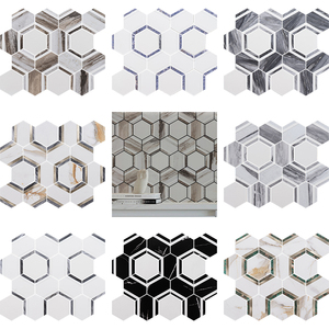 Modernas Pegatinas de Pared de Mosaico Hexagonal Autoadhesivas <span class=keywords><strong>3D</strong></span> para Decoración del Hogar y la Oficina - Product Image 4