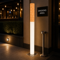 Lampe sur pied personnalisée avec logo cigarette, éclairage translucide, décoration pour zone fumeurs, bar, salon, hôtel, restaurant, cadeau particulièrement amusant