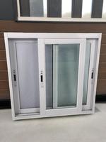 Ventanas corredizas hechas a medida con vidrio de doble capa y ventanas de vidrio de apertura horizontal de tres vías con fuerte resistencia al viento