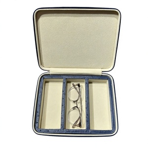 Étui à <span class=keywords><strong>lunettes</strong></span> de luxe personnalisé en cuir motif autruche, le plus vendu, pour hommes et femmes, boîte de rangement de voyage pour <span class=keywords><strong>lunettes</strong></span> de soleil - Product Image 1