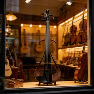 Violín Eléctrico Estilo Guitarra Electroacústica en Existencia, Diseño Híbrido para Guitarristas - Product Image 1