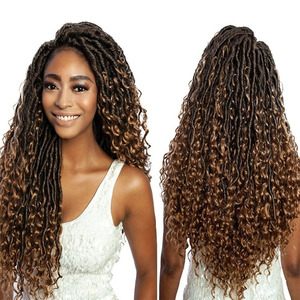 <span class=keywords><strong>River</strong></span> Faux Locs Crochet Hair Pre Looped Diosa desordenada <span class=keywords><strong>River</strong></span> Faux Locs al por mayor - Product Image 3