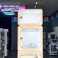 Naughty Dog NDJ-SWJ3 Machine à grue pour enfants sécurisée à monnayeur, en métal, avec interface en anglais, garantie 1 an, installation facile, jouet automatique