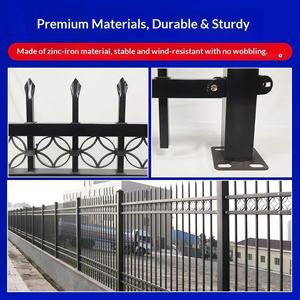 Paneles de Cerca de Jardín de Acero Galvanizado con Zinc, de Aluminio Negro Moderno para Patio Trasero, con Postes, Venta al Por Mayor - Product Image 5