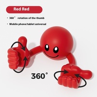 Dessin animé d'usine original pour visage souriant pouces rotatifs ornements de bureau en plastique pour téléphones mobiles/supports de tablette