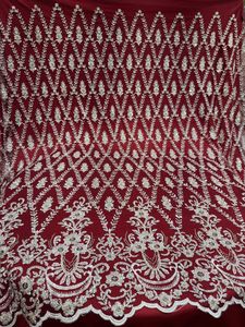 Tela de Red Importada de Lujo de Diseñador de Moda con Cuentas Hechas a Mano Transpirables para Lehengas de Novia, Saris, Vestidos de Gala y Vestidos de Alta Costura - Product Image 2