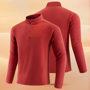 เสื้อยืดแขนยาวสำหรับผู้ชายทรงเข้ารูปแห้งเต็มตัวแบบยืดได้ - Product Image 4