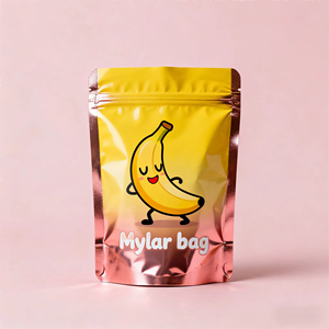 Custom Glossy Mylar Stand Up Pouch <b>Bag</b> With Child Proof Zipper Top Food Grade Herb Tobacco Packaging Smoke Shop Accessories - Product Image 1