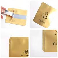 Sachets d'emballage biodégradables en papier kraft recyclé et feuille d'aluminium pour mini-boîtes de thé et café instantané en poudre avec encoche de déchirement