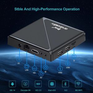 TV98 a <span class=keywords><strong>PRO</strong></span> <span class=keywords><strong>IP</strong></span> STB 8K Lecteur multimédia en streaming, décodeur intelligent, Google Android 12, Europe, France, Allemagne, livraison gratuite - Product Image 5