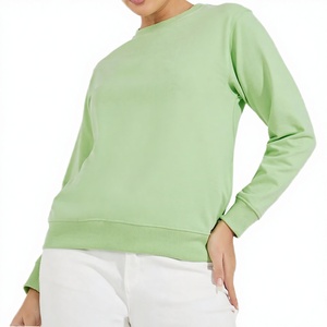 Sweat-shirt à col rond en molleton 100% coton pour homme, coupe ample, avec logo brodé personnalisé, finition délavée, couleurs personnalisées - Product Image 2