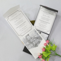 Invitation de mariage personnalisée en vélin, style pochette, avec sceau de cire et enveloppe, pour mariage, fiançailles, banquet, fête, événement privé