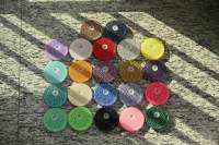 Coloré miroitant paillettes 16oz 20oz verre gobelet couverture de remplacement Durable strass Bling acrylique couvercles anti-déversement Portable