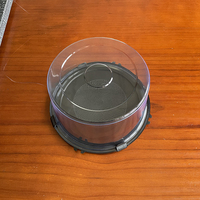 Boîte de rangement pour gâteau transparente de 6 pouces, anti-poussière, avec couvercle, empilable, en plastique alimentaire, présentoir à desserts pour boulangerie