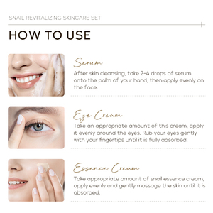 Anti-oxydation, uniformisation du teint, hydratation, réduction des ridules, soin du visage, 3 pièces, LAIKOU SNAIL, ensemble de soins revitalisants pour la peau - Product Image 5