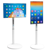 Televisor Inteligente Interactivo de 32 Pulgadas y 1080p |   Monitor Táctil Android con Panel Giratorio, Soporte de Pie para Exteriores, Autoservicio Comercial