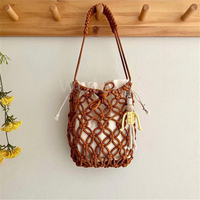 Bolso bandolera de macramé bohemio personalizado Cartera de macramé con asa larga