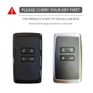 Étui à clés en cuir et alliage <span class=keywords><strong>de</strong></span> zinc pour Renault Captur Koleos Kadjar Arkana Megane <span class=keywords><strong>Dacia</strong></span> Duster <span class=keywords><strong>Sandero</strong></span> Stepway, porte-clés avec chaîne - Product Image 2