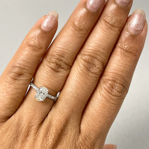 타원형 1CT D VVS2 다이아몬드 Starsgem 맞춤형 보석 CVD HPHT 10K 14K 18K 솔리드 골드 우수한 IGI 인증서 랩 성장 다이아몬드 반지 - Product Image 3