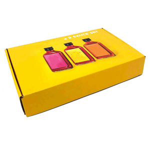 Emballage de bouteilles en verre écologique personnalisé Boîtes en papier d'expédition pour sauce piquante Boîte simple en carton ondulé - Product Image 3
