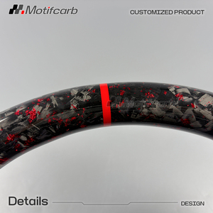 Volante de coche de fibra de carbono forjado rojo personalizado para Jeep Grand Cherokee SRT8 y Chrysler 300 SRT8 2011 2012 2013 2014 2015 - Product Image 4