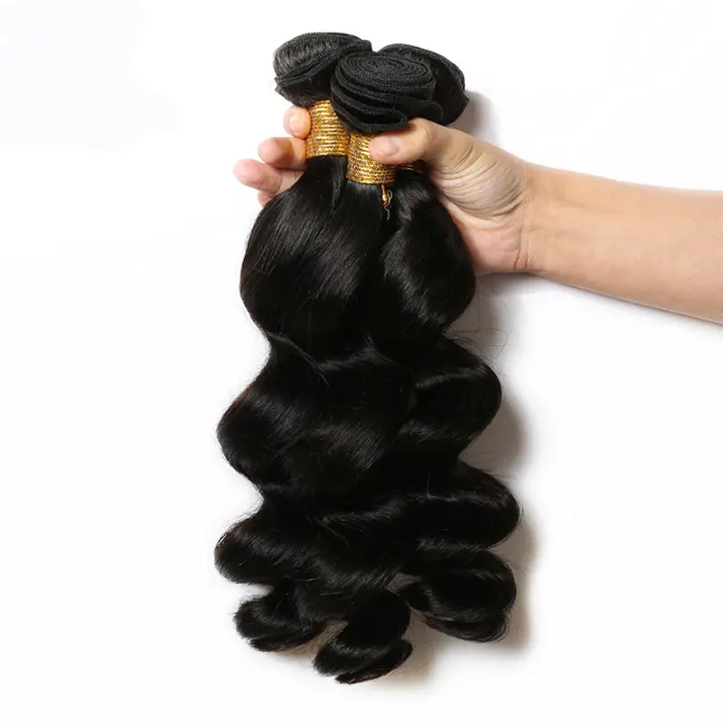 Capelli Remy di estensione dei capelli dell'onda allentata dei capelli umani vergini brasiliani grezzi non trasformati all'ingrosso economici