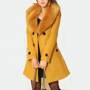 2025 gros double boutonnage femmes manteaux <span class=keywords><strong>hiver</strong></span> femmes grand col de fourrure <span class=keywords><strong>femme</strong></span> longue Section laine <span class=keywords><strong>manteau</strong></span> - Product Image 1